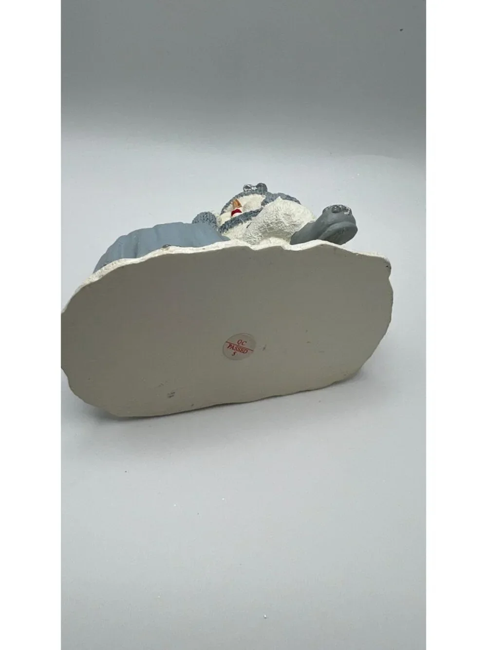 Snow Buddies Snowman Figurine At Vanity Table With Makeup Details